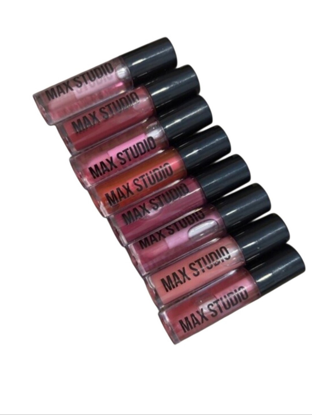 Max Studio Transparent Tinted Lip Oil Travel Size Bundle - Set of 8 NEW